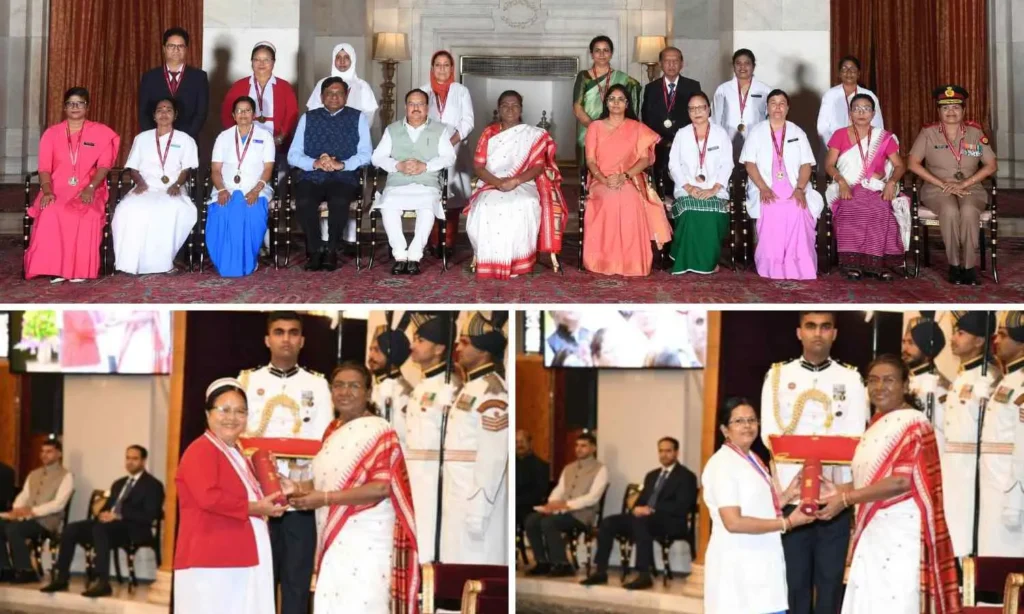 President Murmu confers awards to 15 nurses for outstanding performance