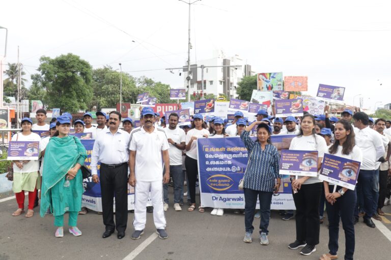 Dr Agarwal Eye Hospital organises human chain to promote eye donation